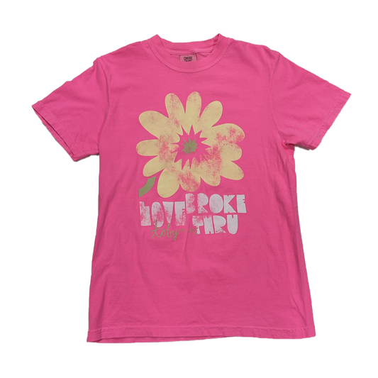Love Broke Thru Neon Pink Tee