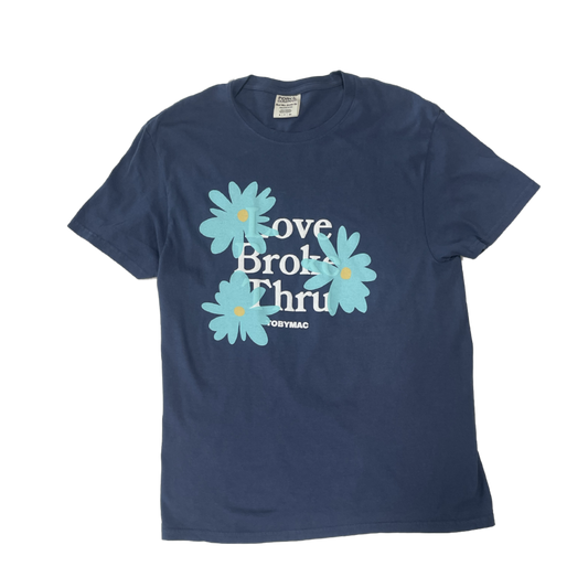 Puff Print Love Broke Thru Flowers Tee
