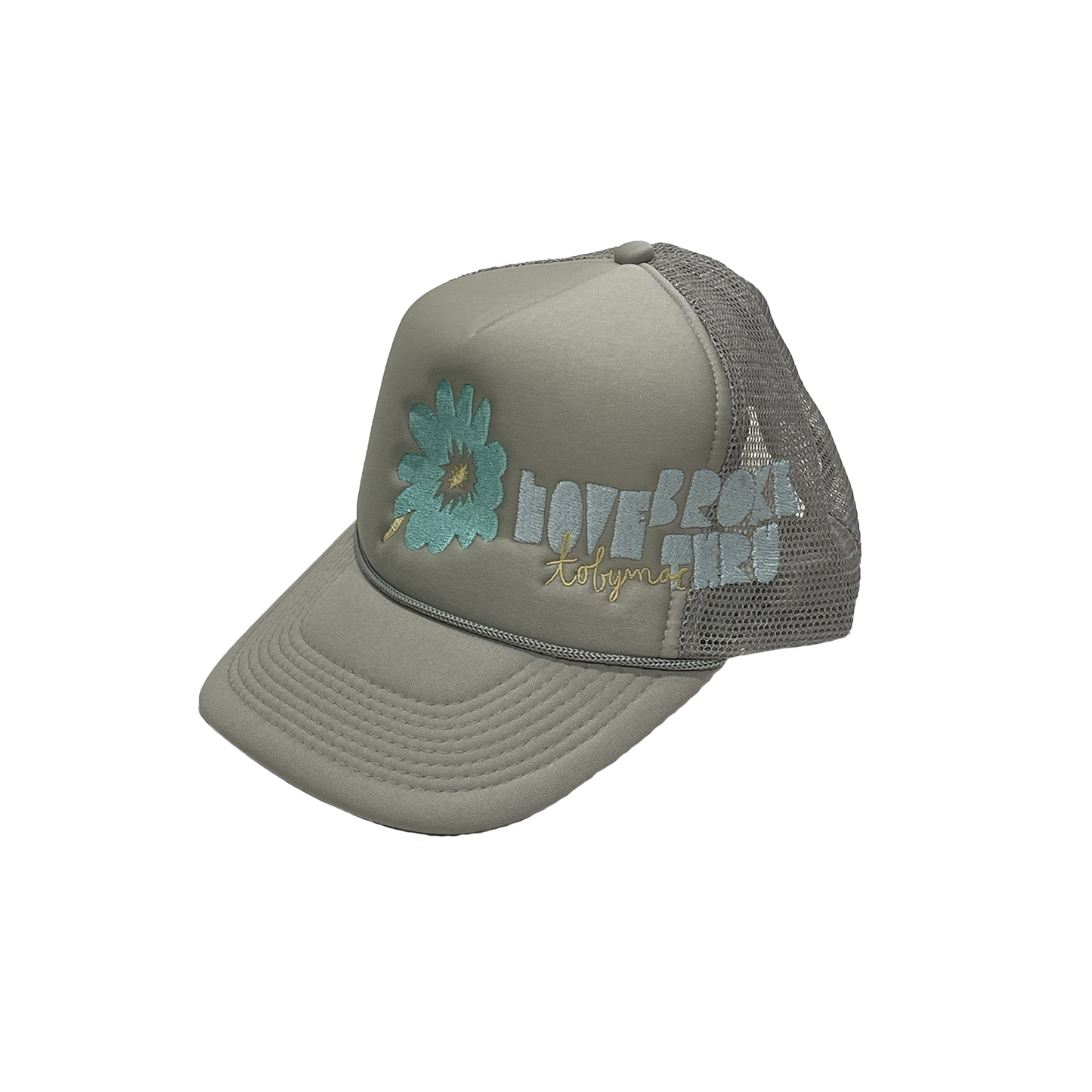Love Broke Thru Grey Trucker Hat