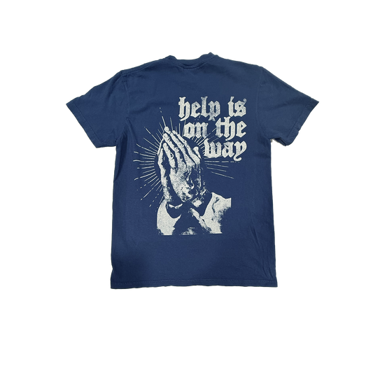 Help Is One The Way Navy Blue Tee
