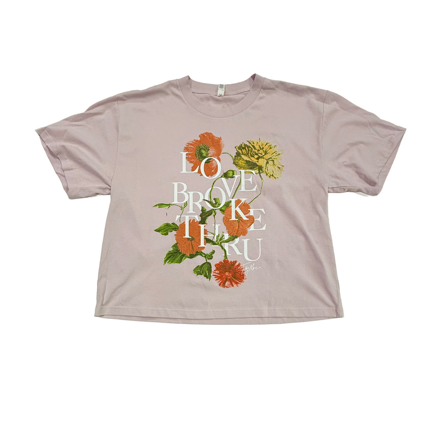Love Broke Thru Orchid Crop Tee