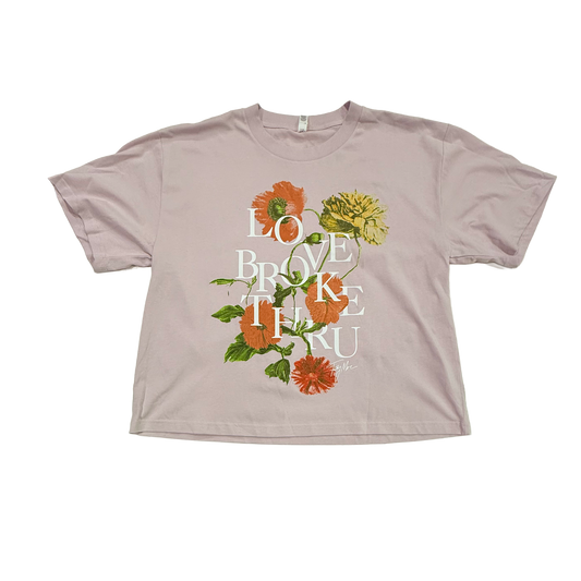 Love Broke Thru Orchid Crop Tee