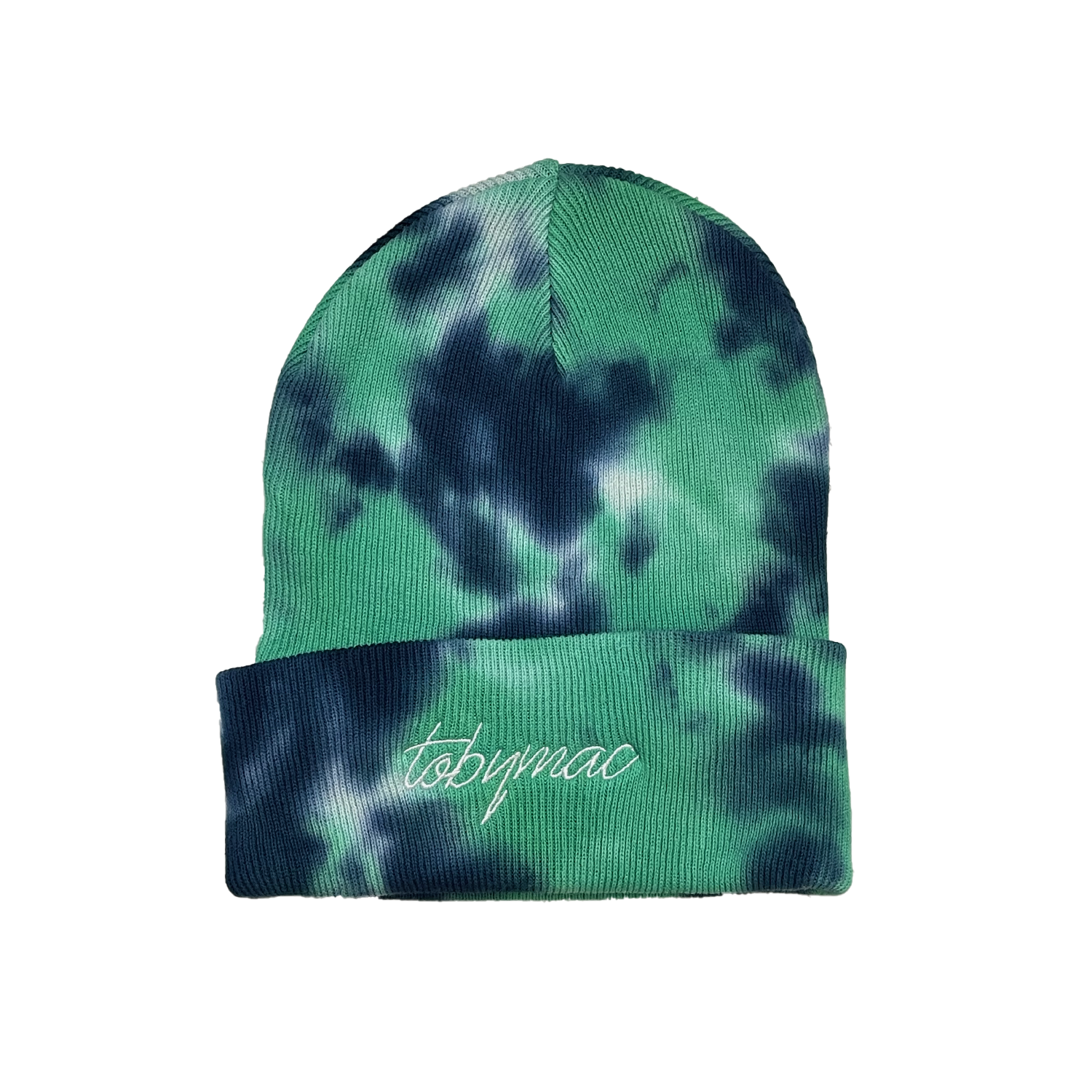 dark-blue-and-green-tobymac-tie-dye-beanie-official-toby-mac-store