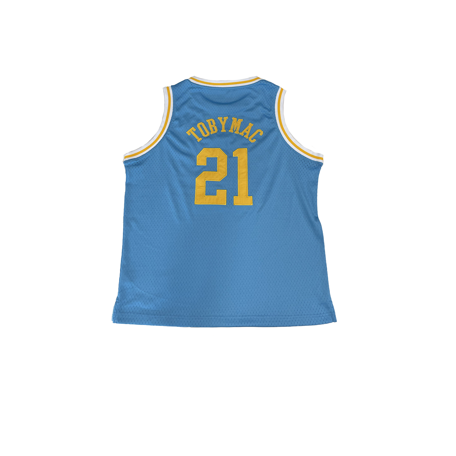 Blue basketball jersey on sale